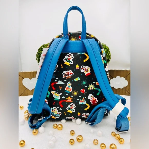 Loungefly Disney Parks Disneyland Ride all over IconMini Backpack